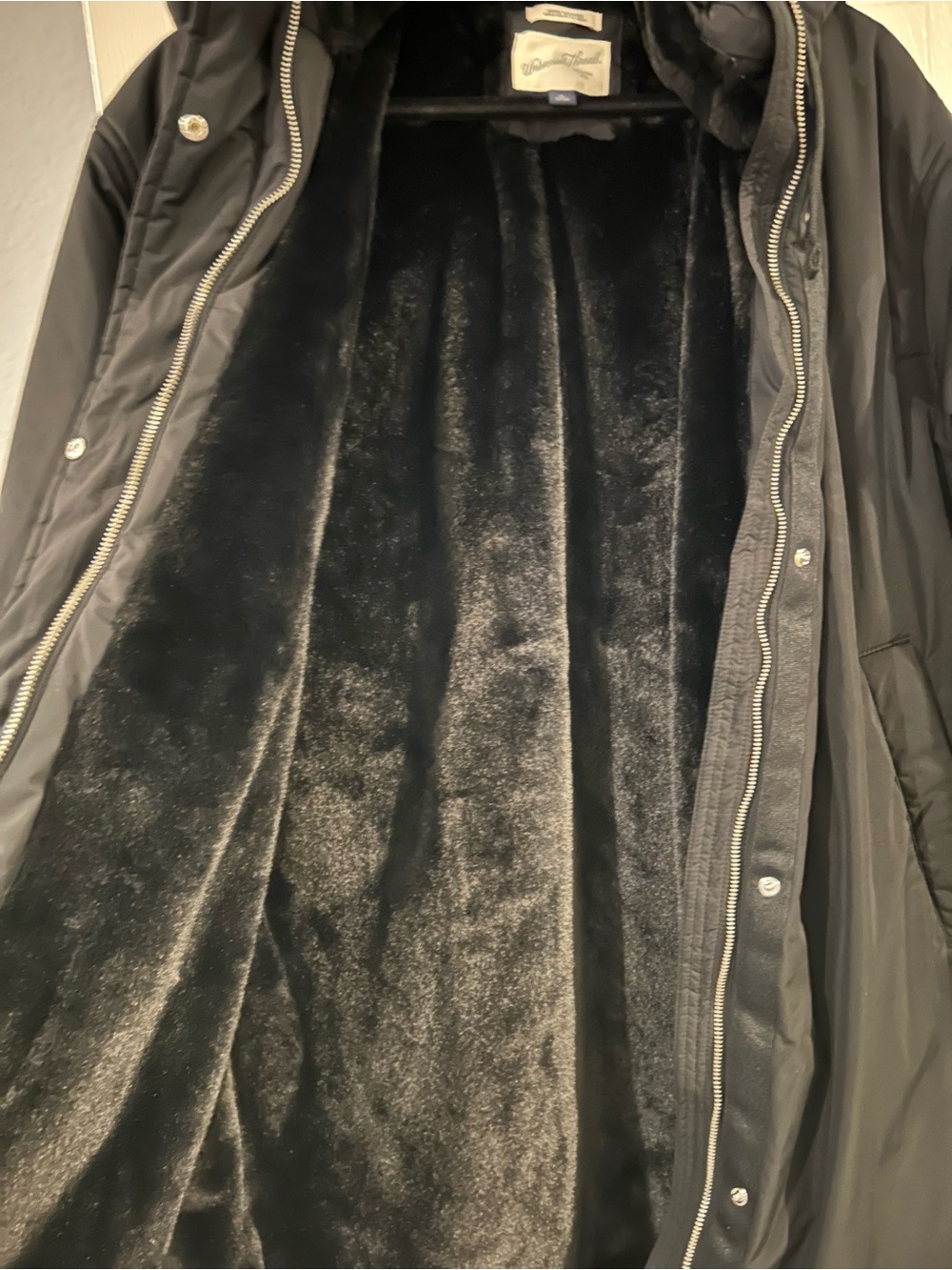 Universal Thread Womens Black Water Resistant Faux Fur Lined Hooded Parka XL - Picture 5 of 9